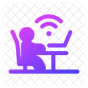 Working Freelancer Work From Home Icon