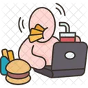 Working Eating Office Icon