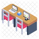 Workplace Workstation Office Table Icon