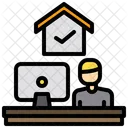 Working At Home Work From Home Home Icon
