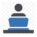 Working Online Laptop Icon