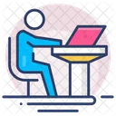 Laptop Person Workplace Icon