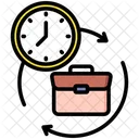 Working Hours Clock Time Icon