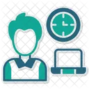 Working Hours Remote Working Hours Icon