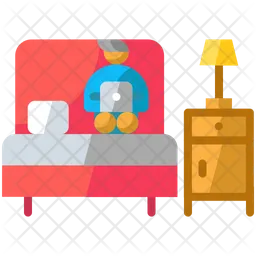 Working On Bed  Icon