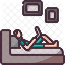 Working On Bed  Icon