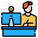 Officer Computer Table Icon
