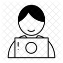 Working On Laptop Icon