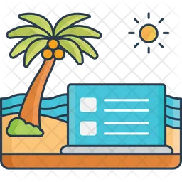 Working on vacation  Icon