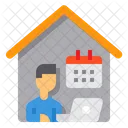 Working At Home Planner Calendar Icon