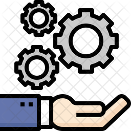 Working process Icon - Download in Colored Outline Style