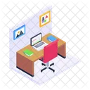 Office Room Working Space Workroom Icon