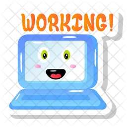 Working Sticker  Icon