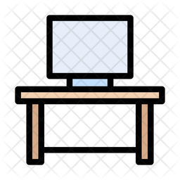 Working Table Icon Of Colored Outline Style Available In Svg Png Eps Ai Icon Fonts