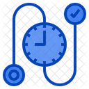 Working Time Start Finish Process Calendar Date Icon