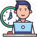 Working Time Productivity Laptop Icon