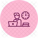 Working Time Clock Icon