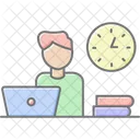 Working Time Lineal Color Icon Icon