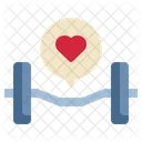 Workout Fitness Love Icon