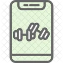 Workout App Fitness App Dumbbell Icon