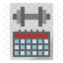 Workout Schedule Fitness Gym Icon