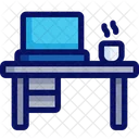Workplace Workdesk Laptop Icon