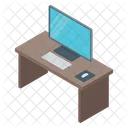 Office Computer Table Workplace Icon