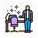 Workplace Hygiene Employee Icon