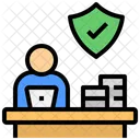 Workplace Safety Company Secure Office Working Standard Icon