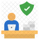 Workplace Safety Company Secure Office Working Standard Icon