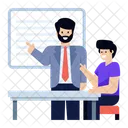 Workplace Seminar Official Workshop Boss Presenting Icon