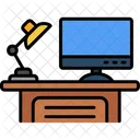 Workspace Office Table Work Desk Icon