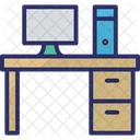 Workstation Computer Table Computer Icon