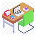 Workstation Place Of Work Working Area Icon