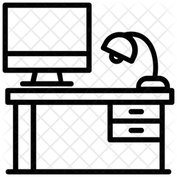Workstation or study table  Icon