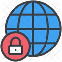 Cyber Security World Icon
