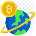 World Global Bitcoin Icon