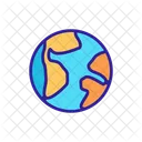World Geography Contour Icon