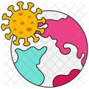 World Globe Coronavirus Icon