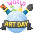 World Art Day Painting Day Art Day Icon