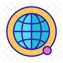World Atlas Map Icon - Download in Colored Outline Style
