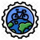 Bicycle Stamp World Icon