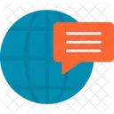 세계 커뮤니케이션 메시지 세계 아이콘