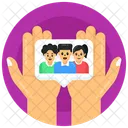 World Chat Service World Day Message Population Service Icon