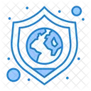 World Globe Protect Security Icon