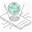 World Hologram Projection Holographic Image Icon