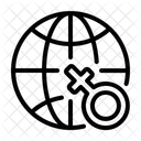 World Global Femele Sign Icon