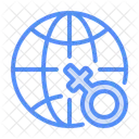 World Global Femele Sign Icon