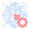 World Global Femele Sign Icon