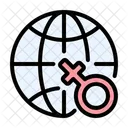 World Global Femele Sign Icon